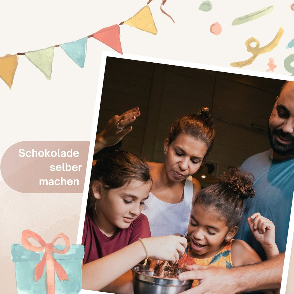 Party-Set Schokolade selber machen (Einhorn) - Pure Xocolate - Kindergeburtstag-Set -