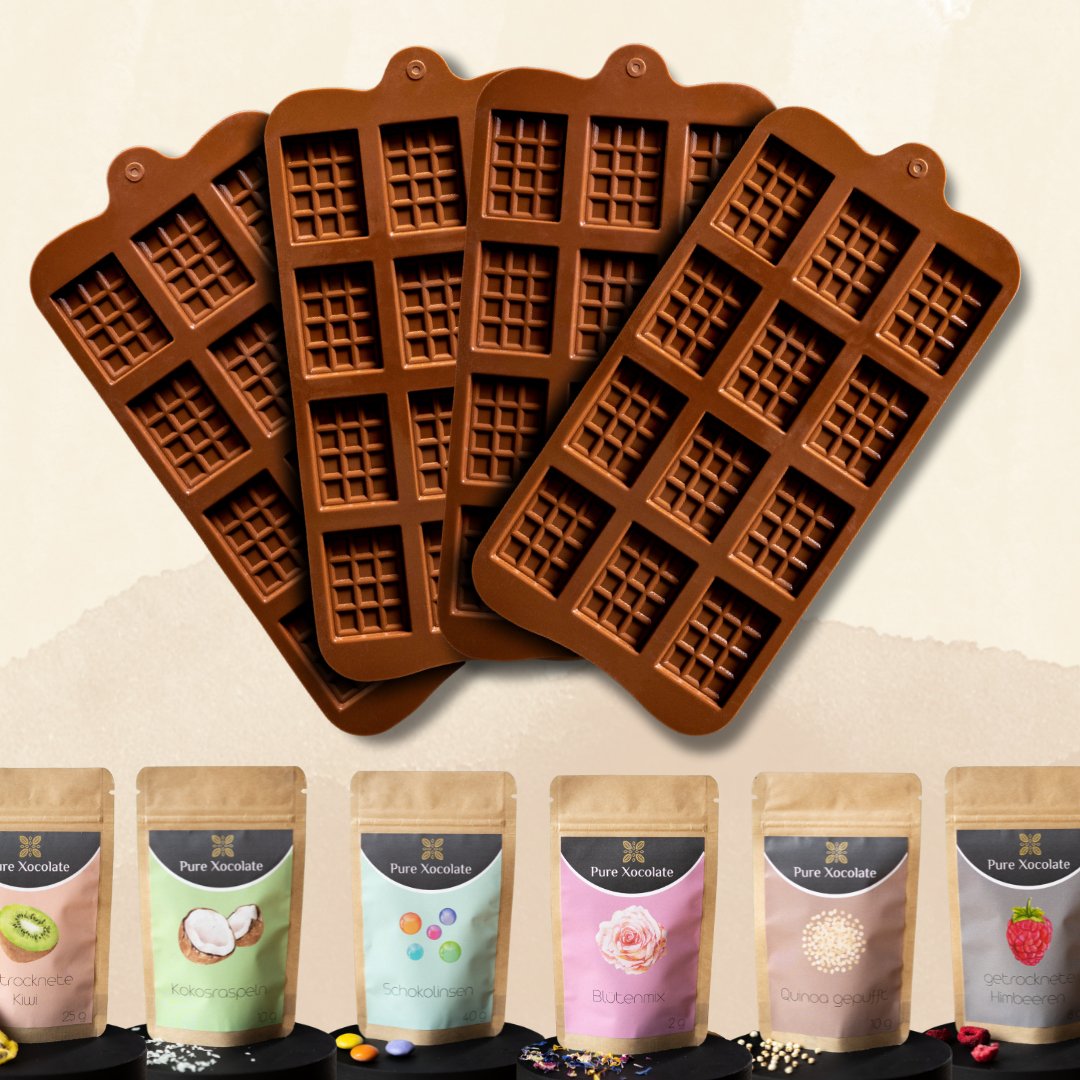 
                  
                    Party-Set Schokolade selber machen (Minitafeln) - Pure Xocolate - Kindergeburtstag-Set -
                  
                