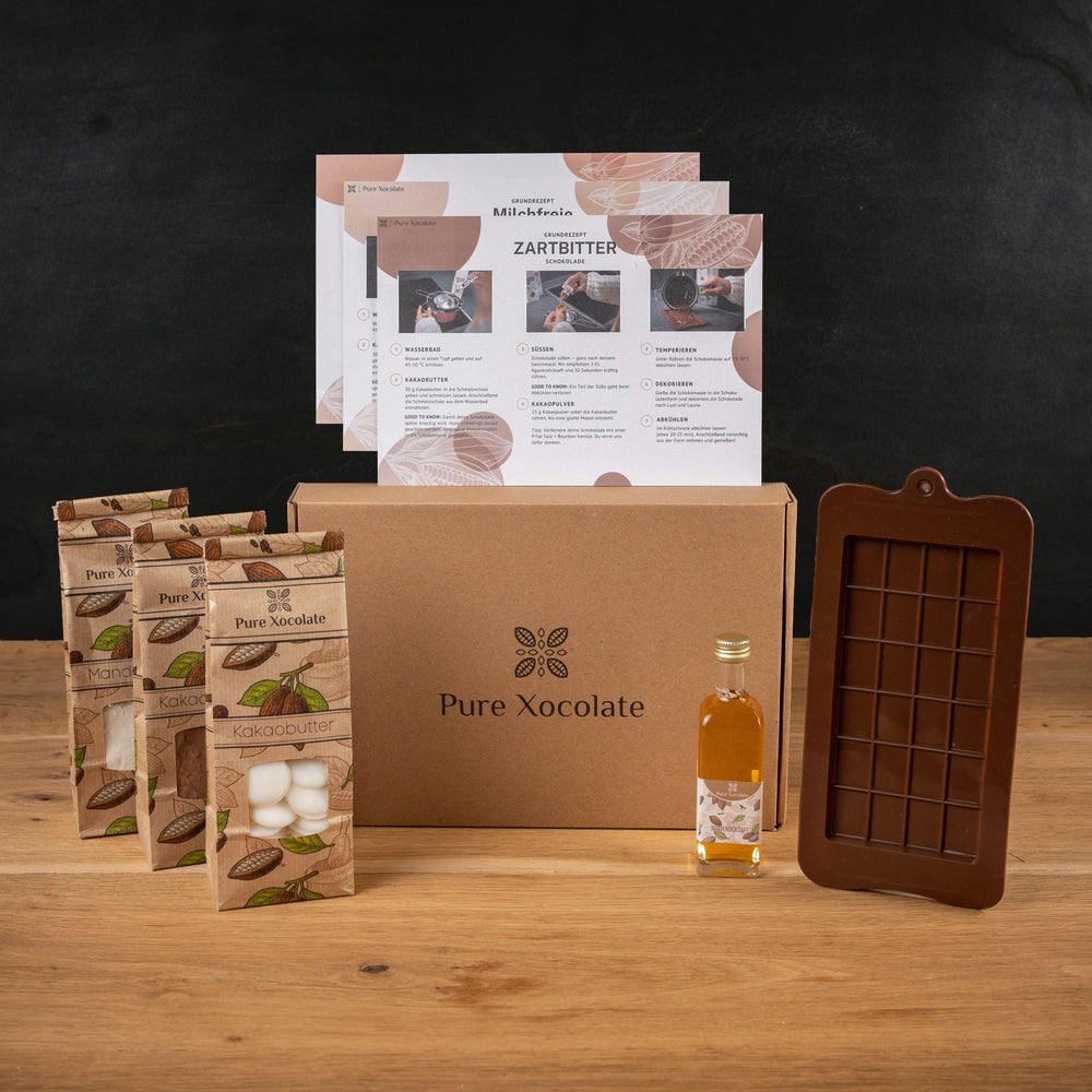 Schokoladen DIY-Zutaten-Set - Pure Xocolate - DIY-Set Geschenk-Set - DIY-set zum Schokolade selber machen